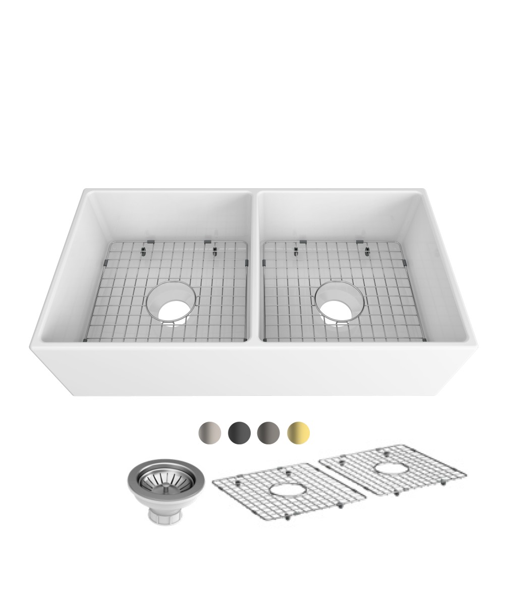 Odessa 915 2 bowl Apron Ceramic Sink - Image 3