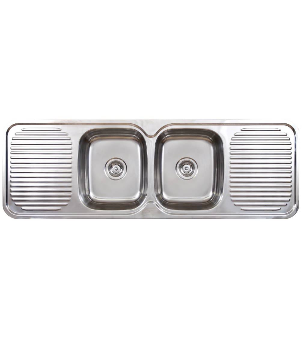 Acero 002 2 Bowl 2 Drainer Sink