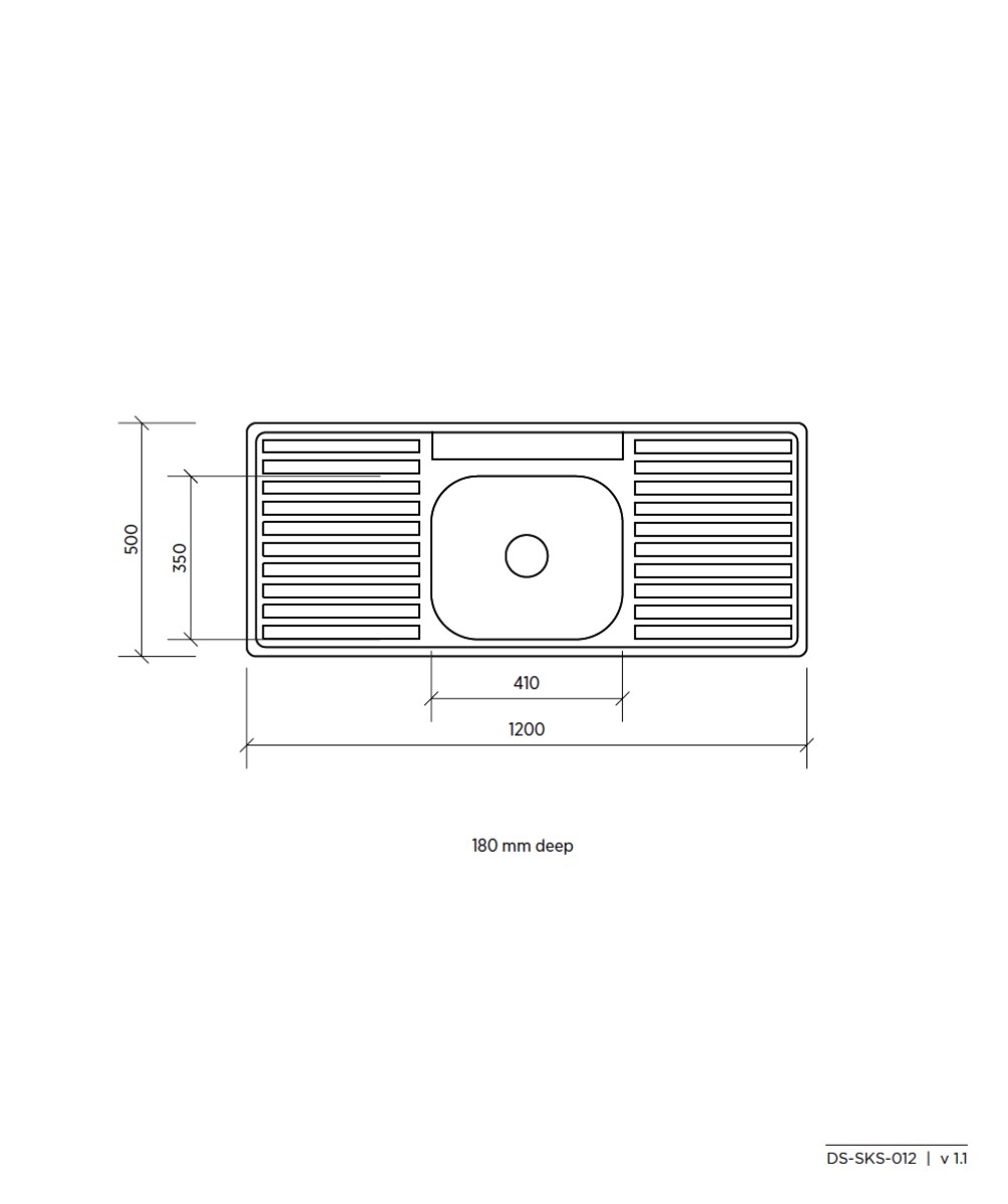 Acero 012 1 Bowl 2 Drainer Sink - Image 2
