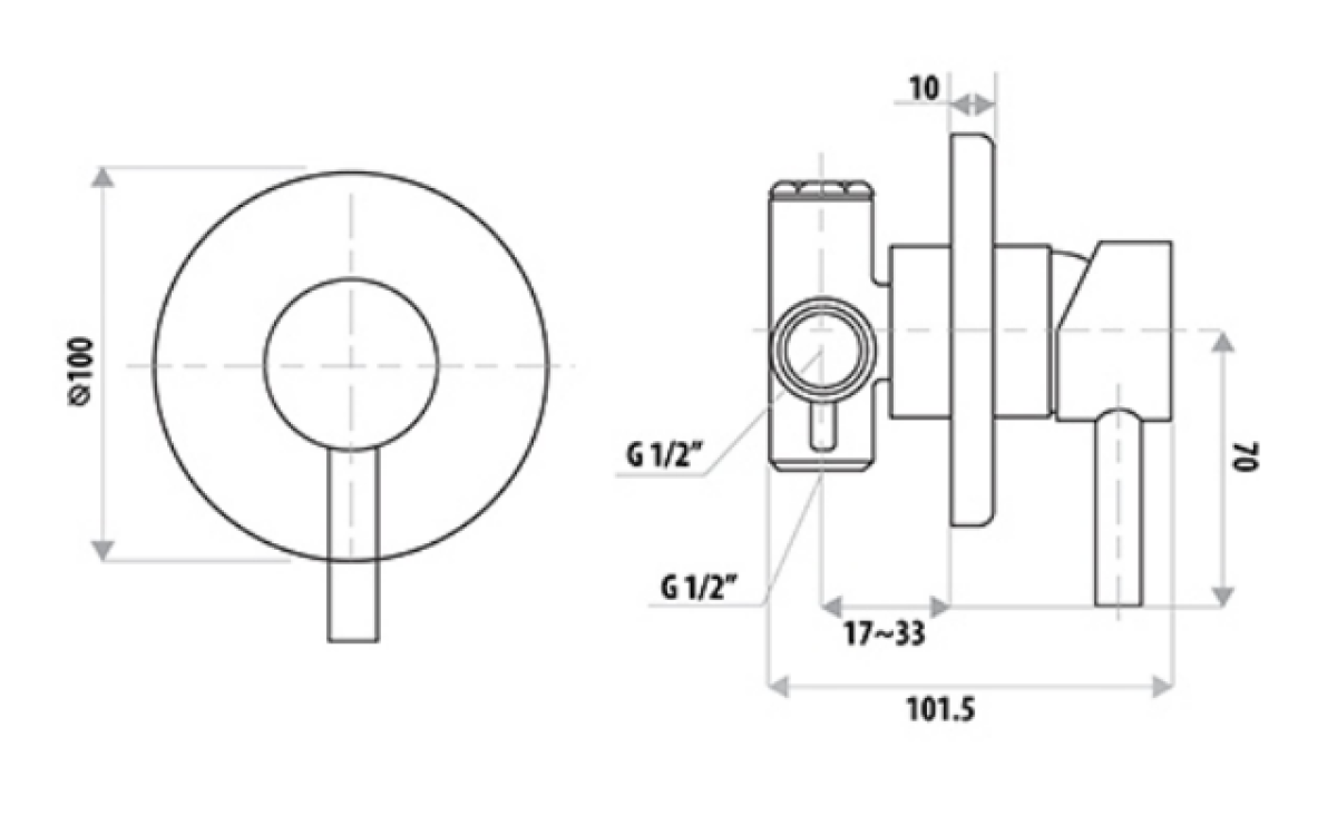 Augustine Wall Mixer - Image 3