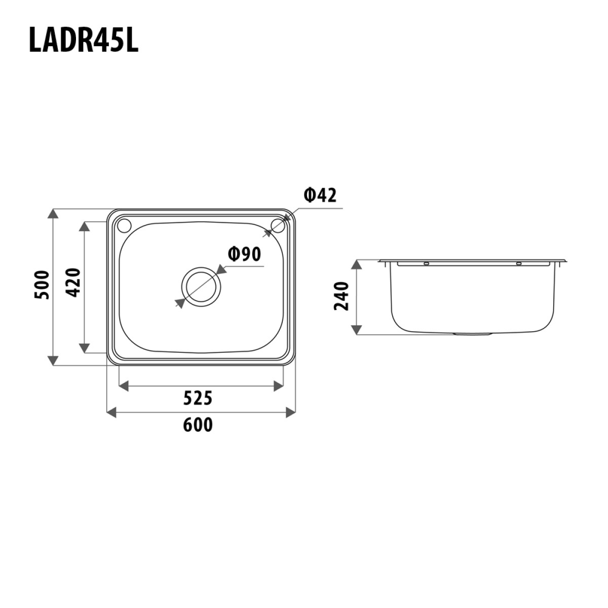 Renovator 45 Litre Laundry Drop in Tub - Image 2