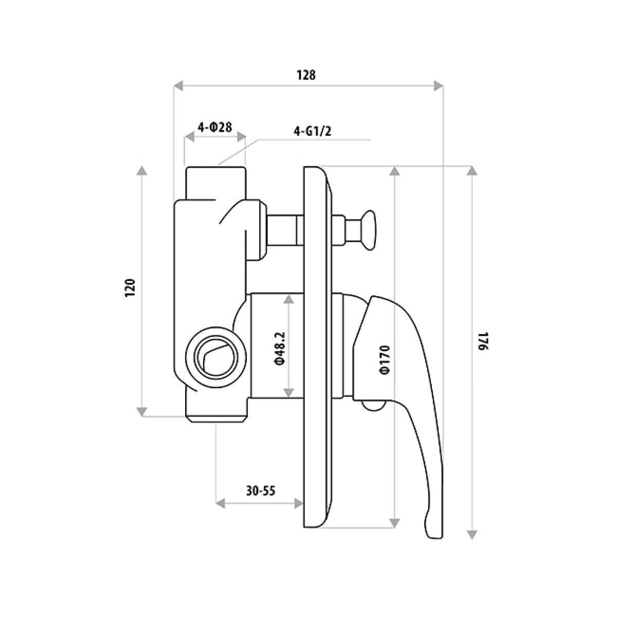 Chloe Diverter Mixer - Image 2