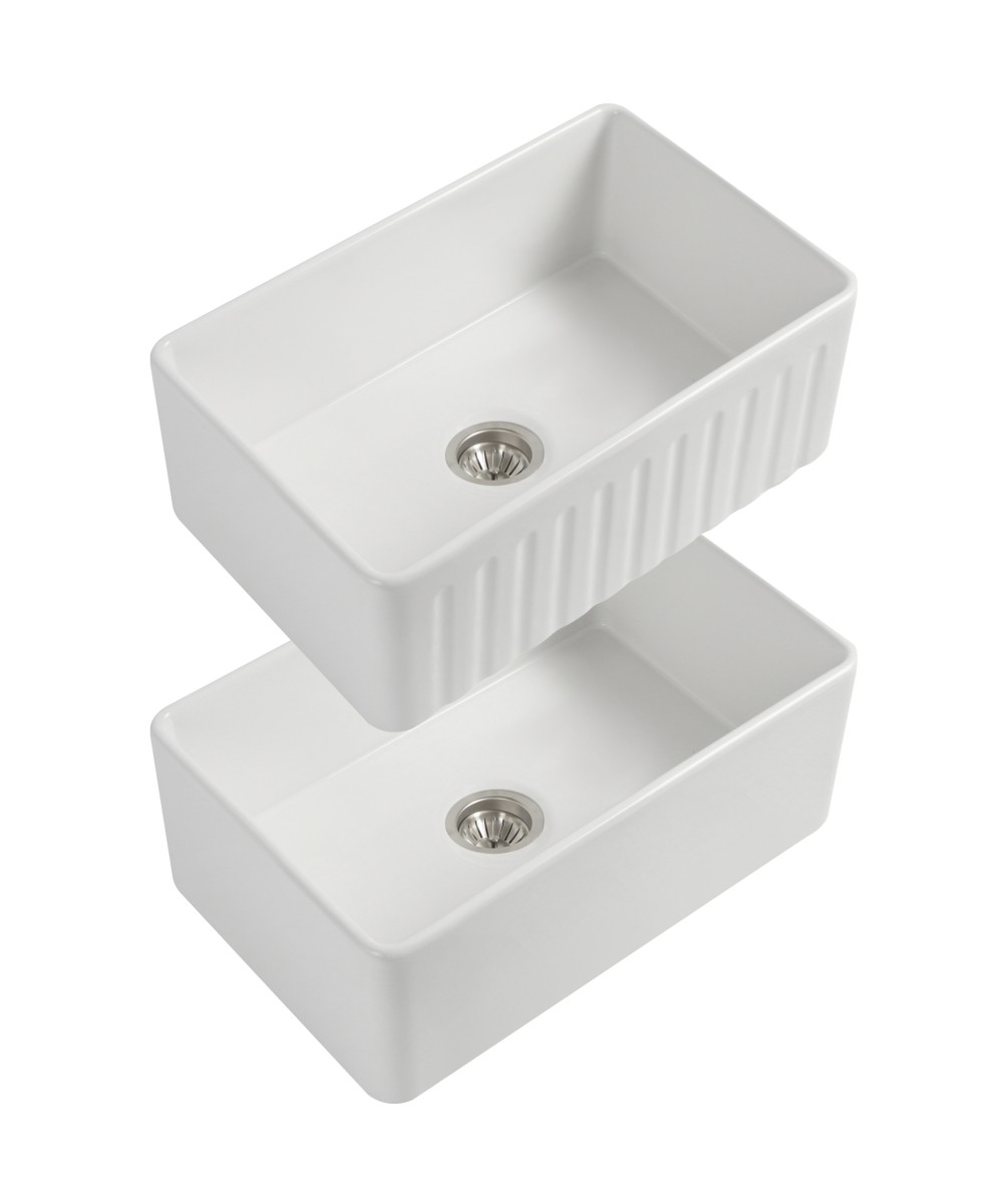 Odessa 760 1 bowl dual mount ceramic sink