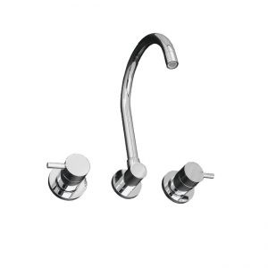 Elle Wall sink with Gooseneck spout