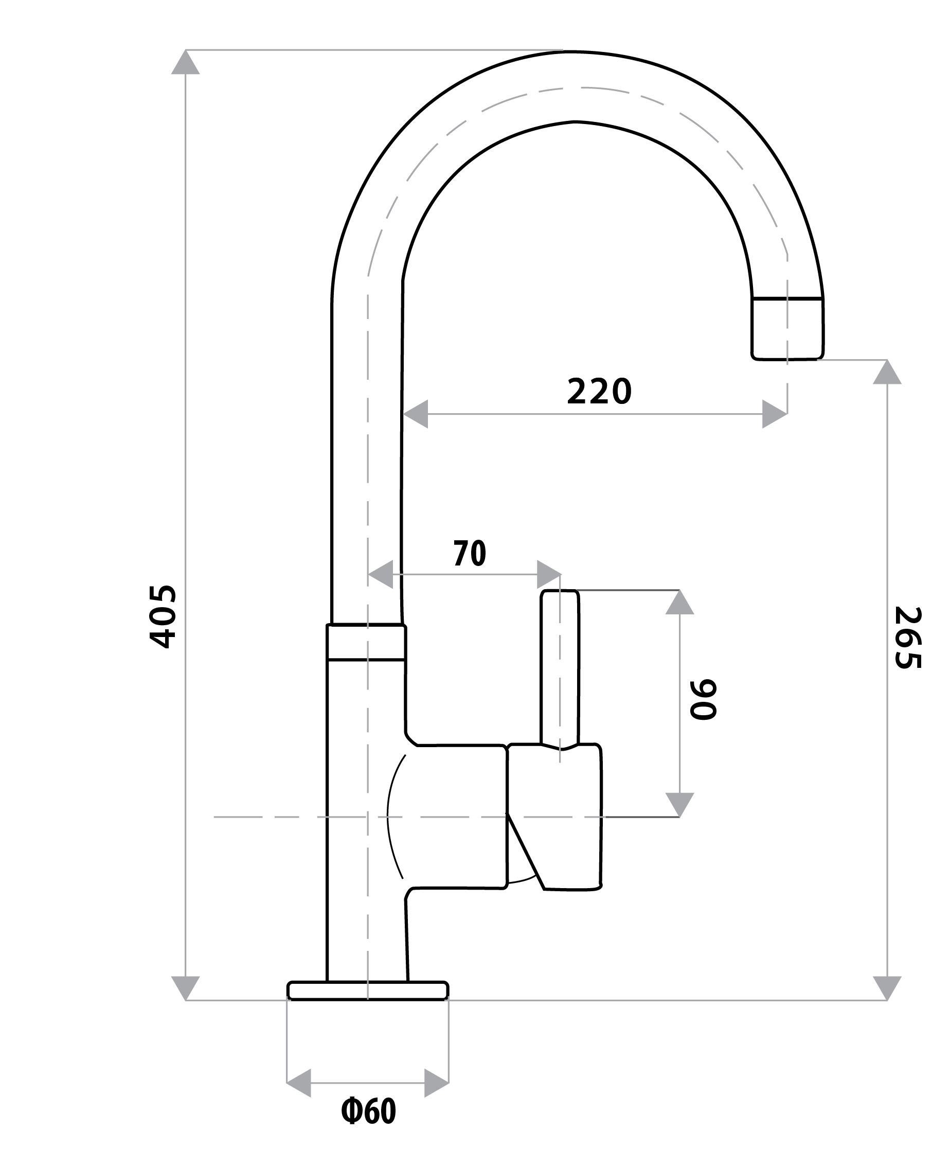 Elle 304 Stainless Steel Sink Mixer - Image 3