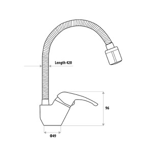 Helena Cobra Flex Sink Mixer - Image 2