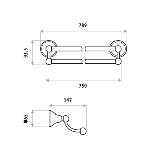 Byron Towel Rails, Racks and Rings - Image 3
