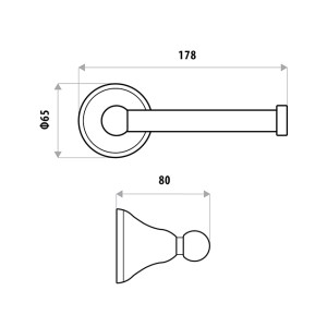 Byron Stirrup Toilet Roll Holder - Image 3