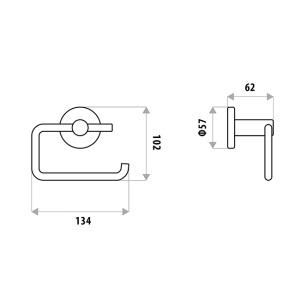 Sabine Toilet Roll Holder Less Flap - Image 3
