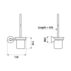 Kirra Toilet Pan Brush & Stand - Image 3
