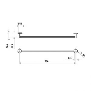 Elle Stainless Steel Towel Rails, Racks and Rings - Image 5
