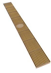 Heelguard Long Floor Grates - Brass Gold