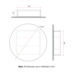 Chelsea Round Mirror Cabinet - Image 4