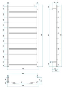 Curved Round 240V Heated Towel Rails - Image 6