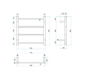 240V Brushed Stainless Steel Range Heated Towel Rails - Image 9