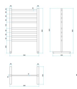 240V Free Standing Range Heated Towel Rails - Image 5