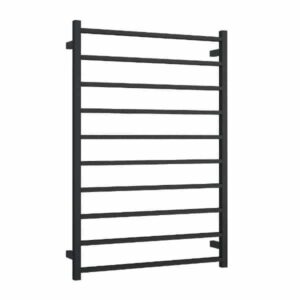Matt Black Square Ladder Heated Towel Rail