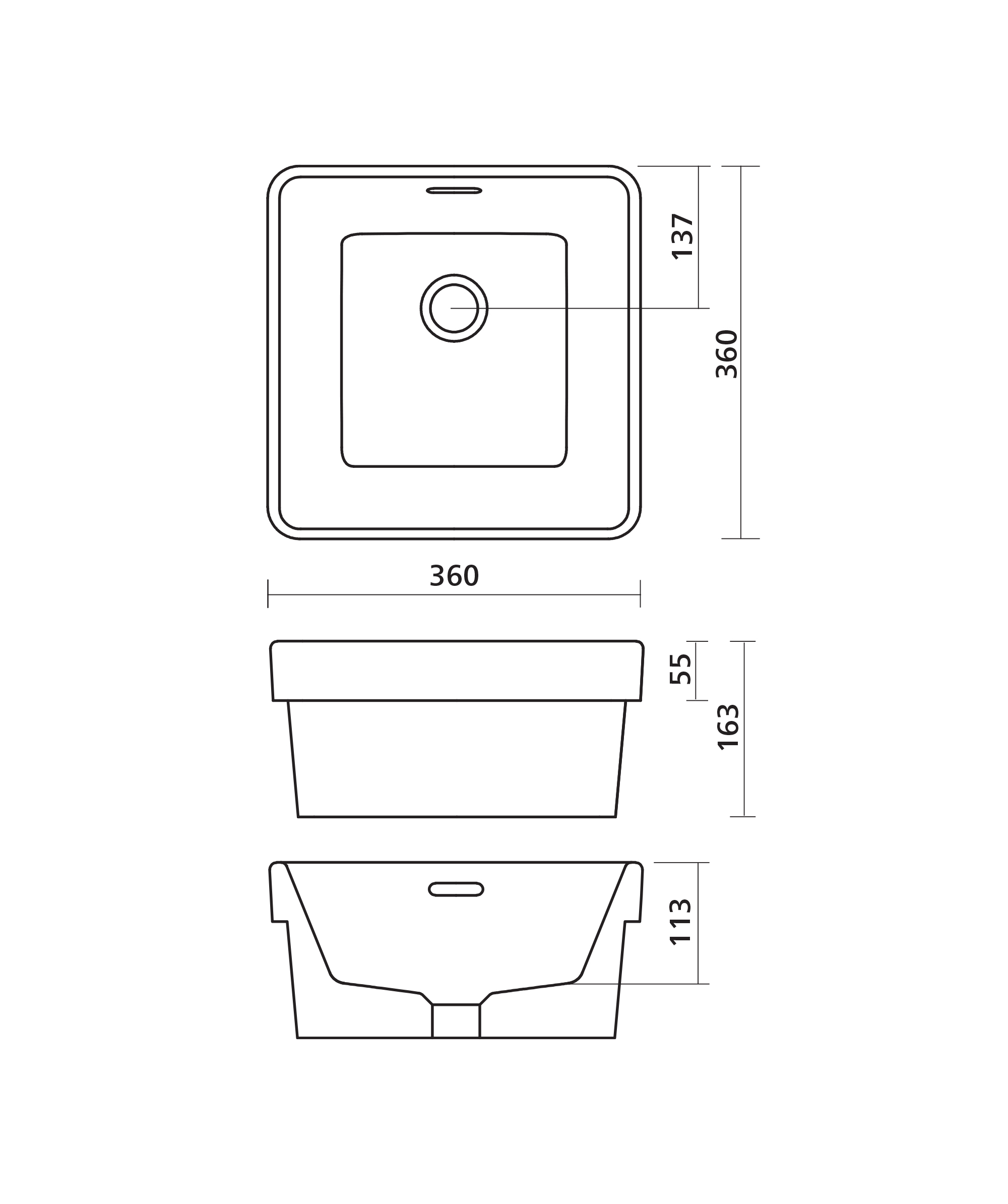 Kyra 401 ceramic basin - Image 2