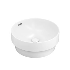 Obello 371 Ceramic Basin Semi Inset white silk