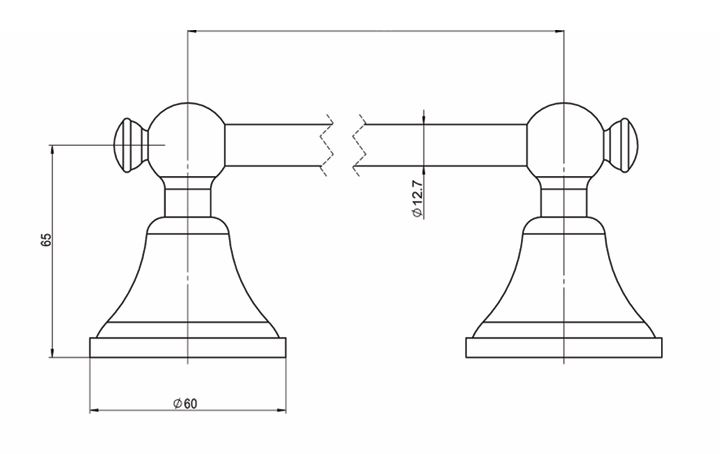 Augustine Single Towel Rail - Image 5