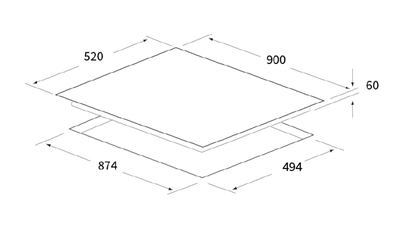 Platinum 900mm Induction Cooktop AUPL-IT90B - Image 3