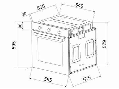 Platinum 5 function Oven 600mm AUPL-M605SS - Image 3