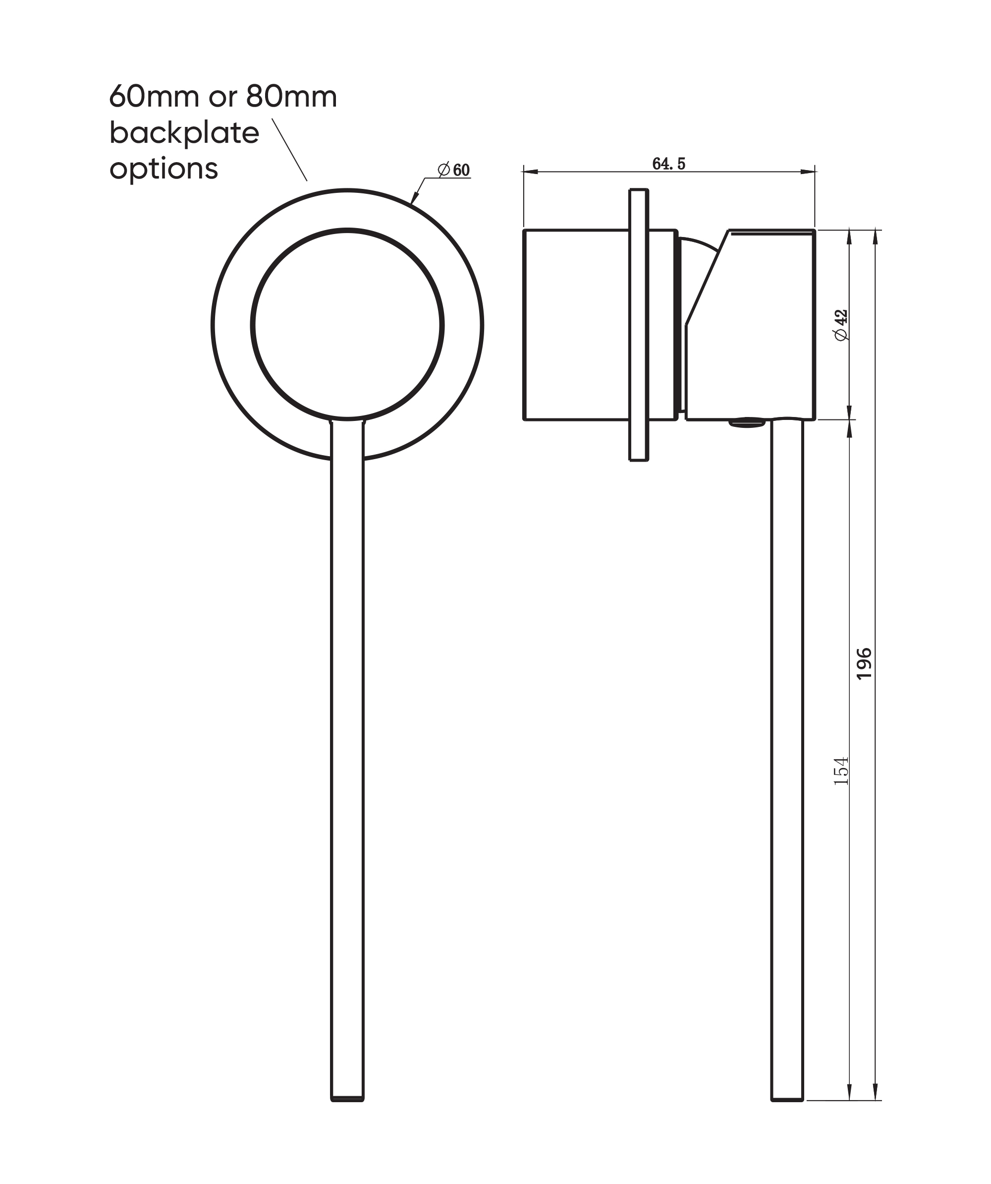 Anson Care Wall Mixer 80mm Back Plate - Image 8