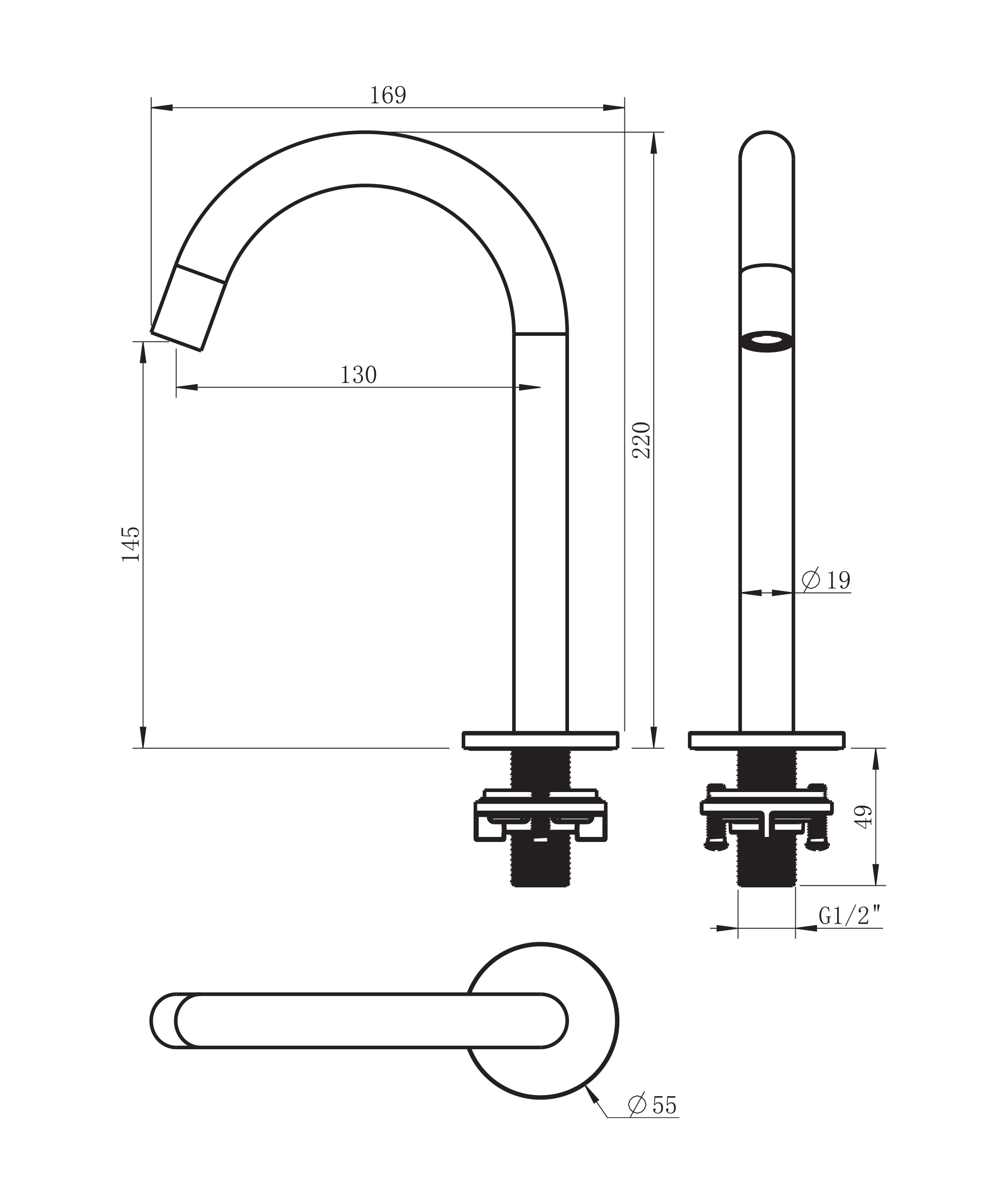 Anson Hob Basin Outlet 130mm - Image 7