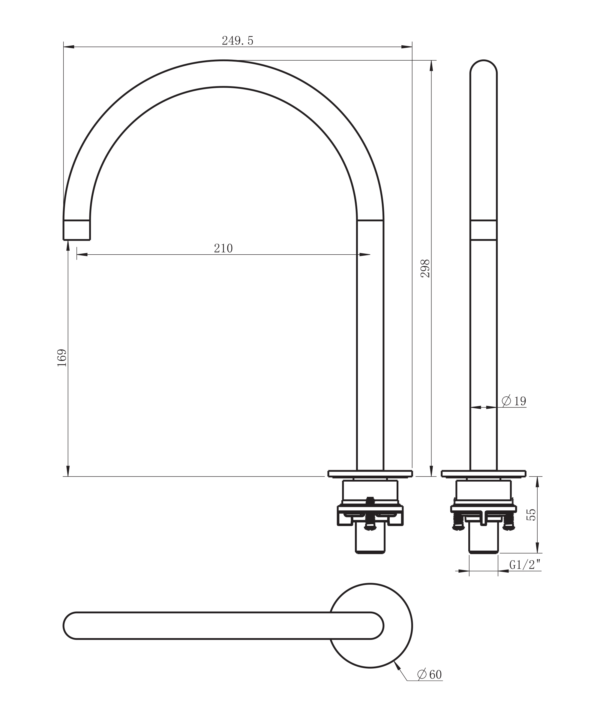 Anson Hob Swivel Sink Spout - Image 8