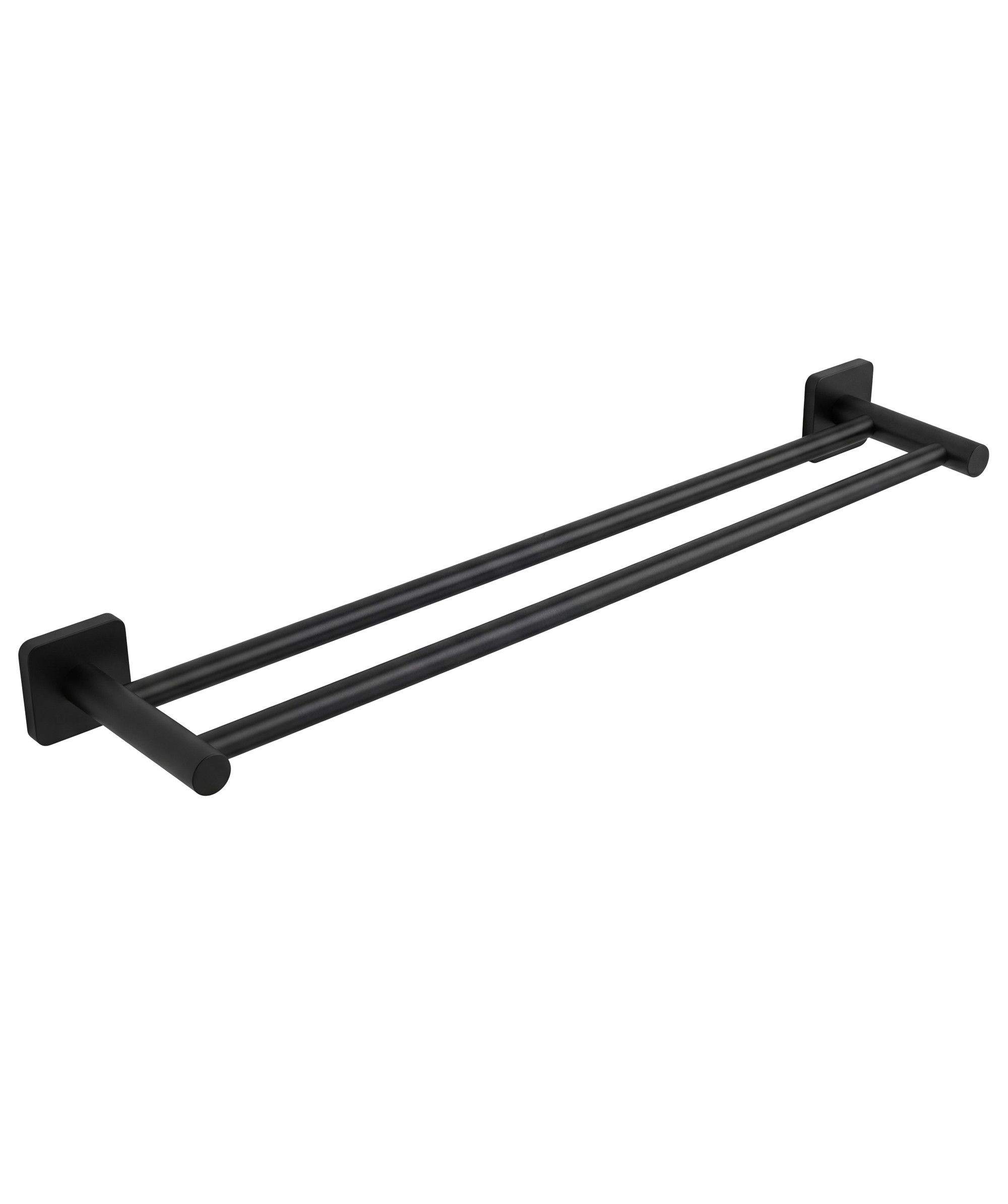 Anson Double Towel Rail Square 600mm - Image 2